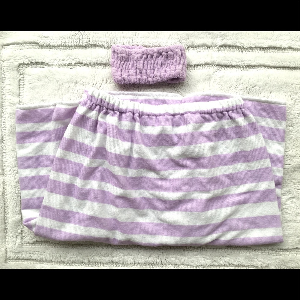 Towel wrap with matching headband